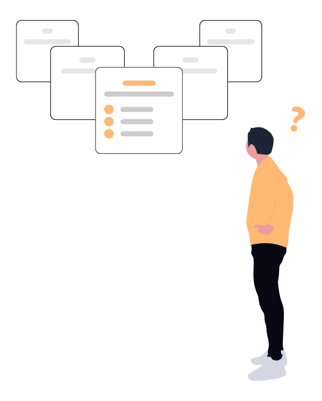 迷っているイラスト