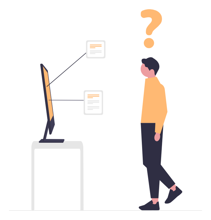 迷っているイラスト